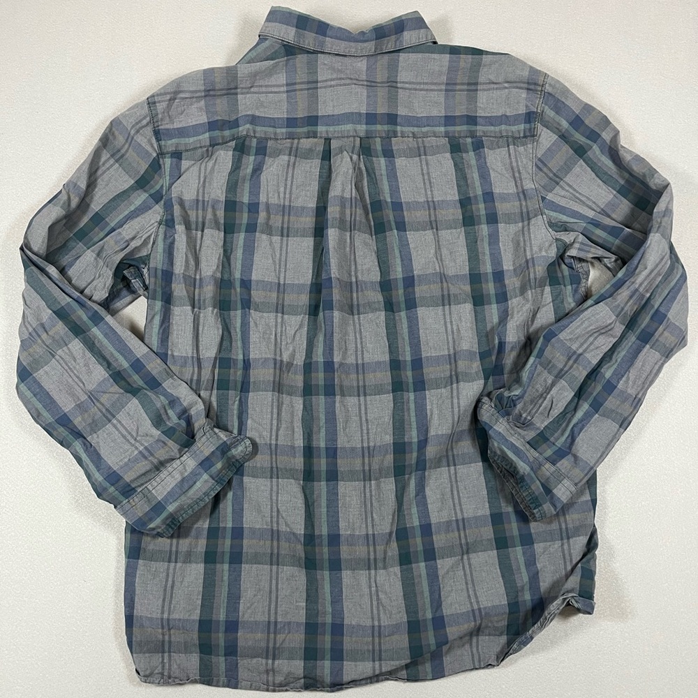 🏔️The North Face Plaid Button Down Shirt Men’s XL Blue Green - Picture 2 of 6